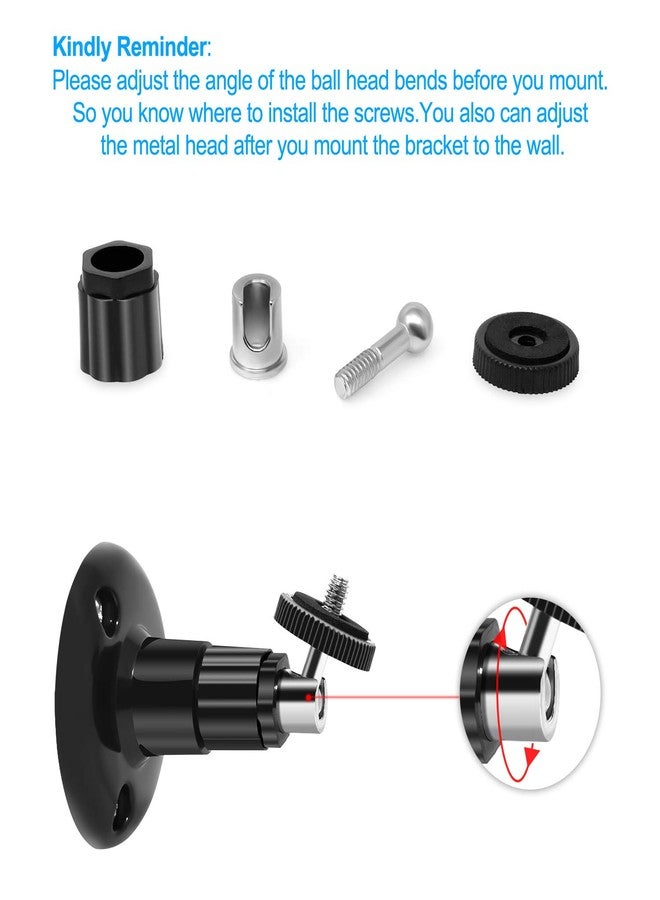 FastSnail Wall Mount Compatible with Wyze Cam Pan & Wyze Cam V3/Ring Camera, Adjustable Indoor Outdoor Mount for Wyze Cam Pan, Wyze Cam Outdoor, Wyze Cam V3/ArloPro/2/3/4/5//Ultra/Ultra 2 Pack Black - Image 4